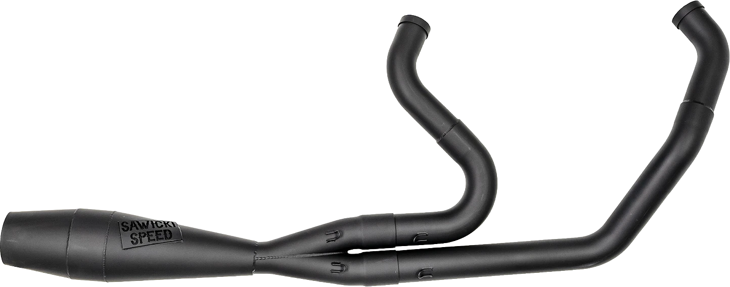 SAWICKI 2in1 TC Softail Shorty Cannon Exhaust System Fits Harley Softail