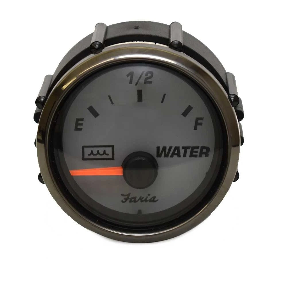 Faria Boat Water Level Gauge GP8039A - 2 Inch Pewter Gray