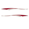 Rinker Boat Graphic Decals - Champagne - Red 62 1/2 X 4 3/8 Inch 2PC