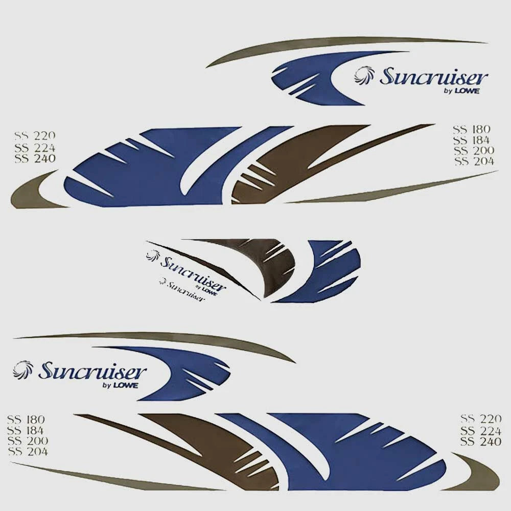 Lowe Boat Main Hull Decals 1896726 - Suncruiser SS Blue Sticker (kit)