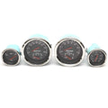 Teleflex Boat Gauges - Multifunction Black Silver Red (set of 4)