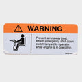 Boat Warning Decal GM1875301 - Prevent Runaway Boat Sticker