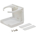 Shoreline Boat Drink Cup Holder SL40364 - Adjustable Folding White