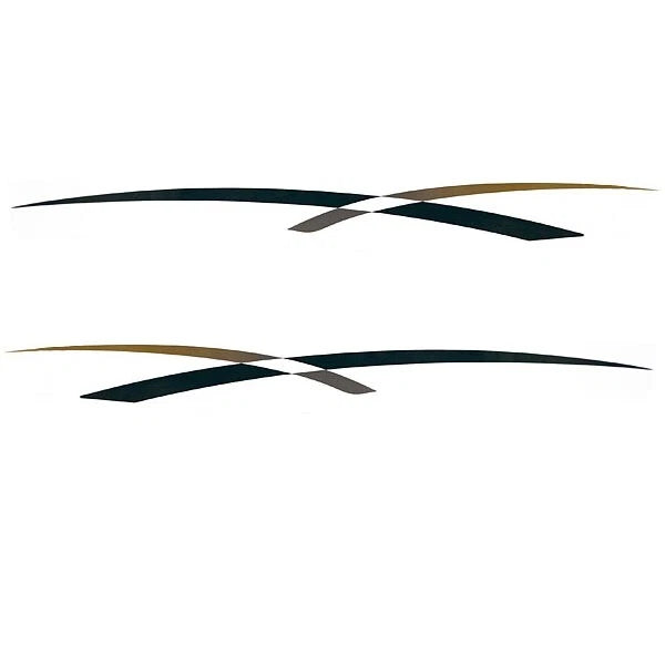 Rinker Boat Graphic Decals - Captiva Green Gold Stickers (set of 2)