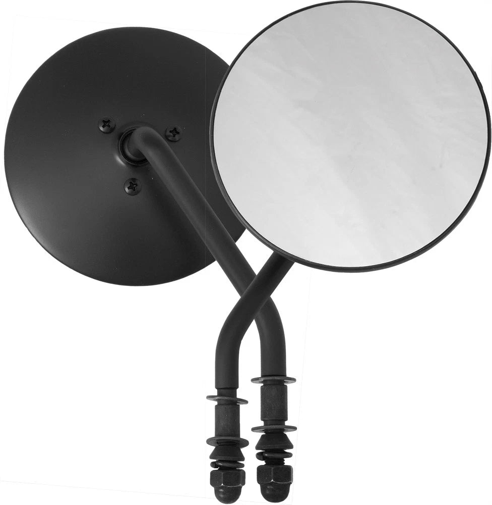 HardDrive 4-Inch Round Side Mirror Black for Harley Davidson XG & XL Models