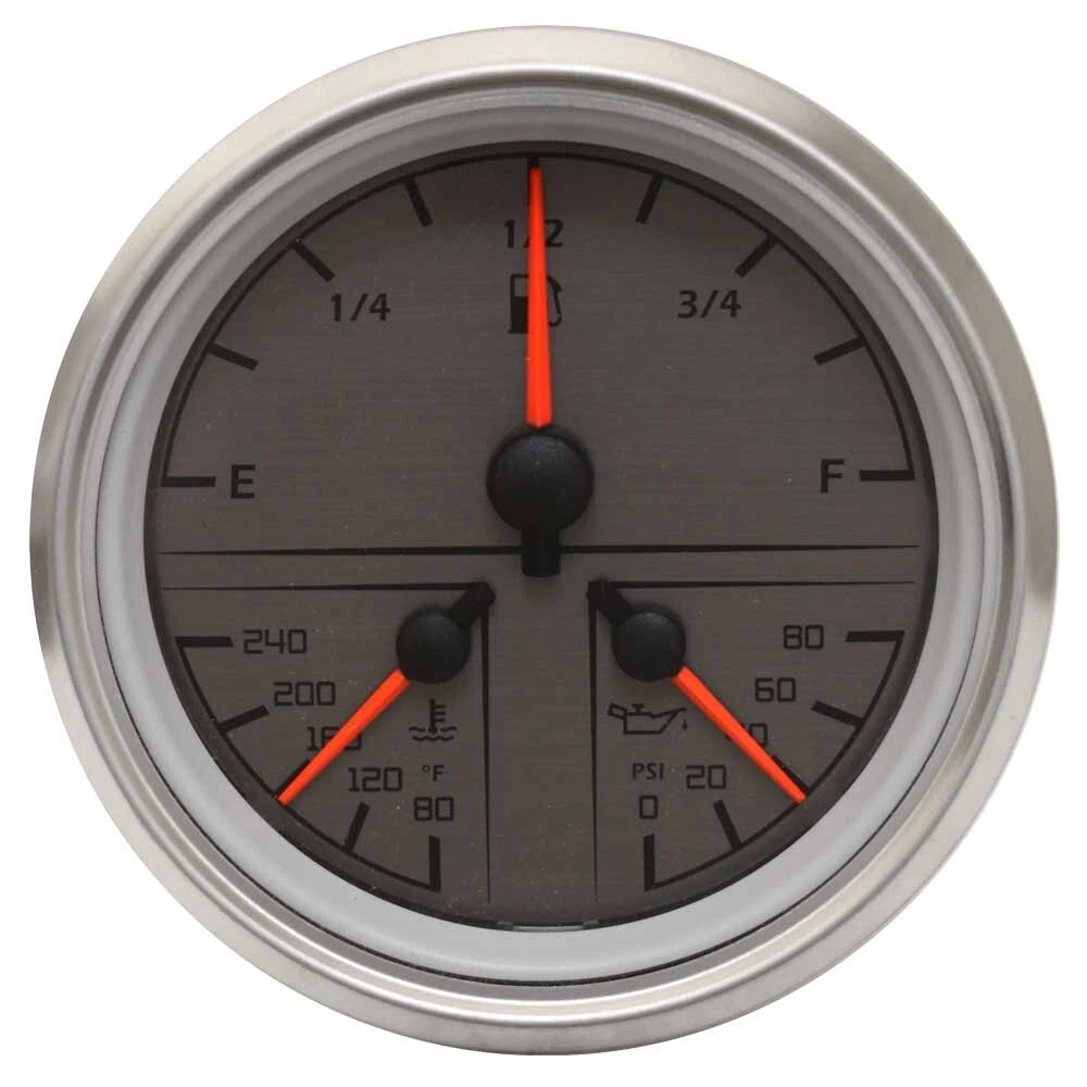 Beede Boat Multi-Function Gauge - Fuel Temp Oil NexSyslink 3 1/4 Inch