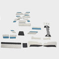 Larson Boat Interior Cushion Set - LXH 190 White Blue (kit)