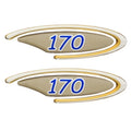 Four Winns Boat Raised Decals 055-2746 - 170 Model Stickers (pair)