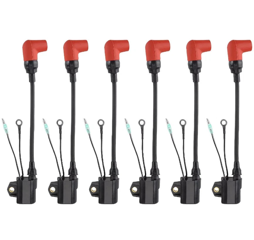 6Pcs Fits YAMAHA MARINE IGNITION COIL ASSEMBLY 6R3-85570-00-0 0 18-5128