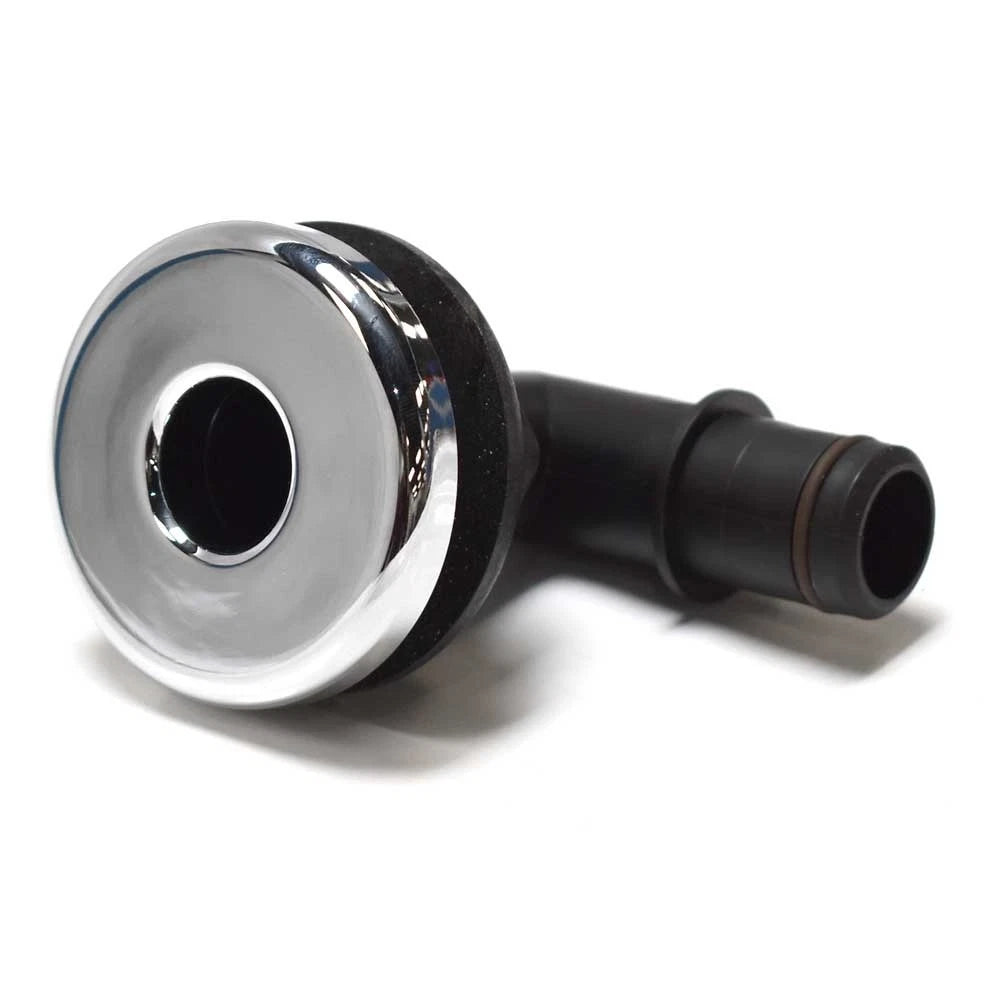 Flow-Rite Boat Thru Hull 8389924 - 90 Degree 3/4 Inch Black Silver