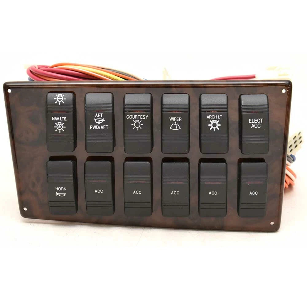 Larson Boat Rocker Switch Panel K-050-229 - 350 Cabrio Woodgrain