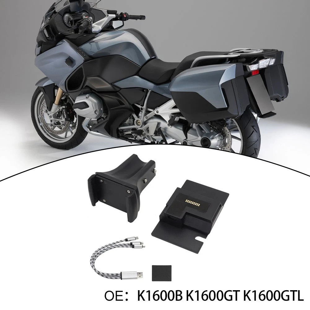 Motorcycle GPS Phone Navigation Bracket Mount for Stand USB Charger ABS Material