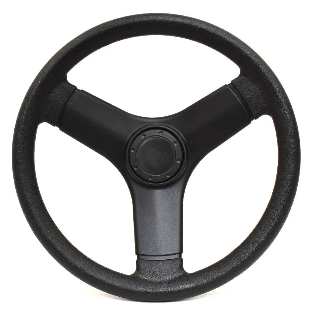 Boat Steering Wheel 12-2300D - 13 1/4 Inch Black Plastic