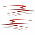 Veranda Pontoon Boat Graphic Decal Stickers XP1203-11 - Red (set of 10)