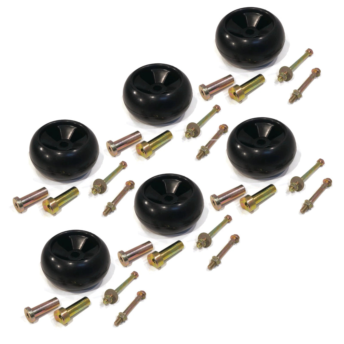 (pack of 6) Deck Wheel Kit for John Deere AM116299, AM133602, M111489, M125172