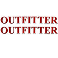 Lund Outfitter Boat Decals 19864645 - Red Vinyl Stickers (pair)