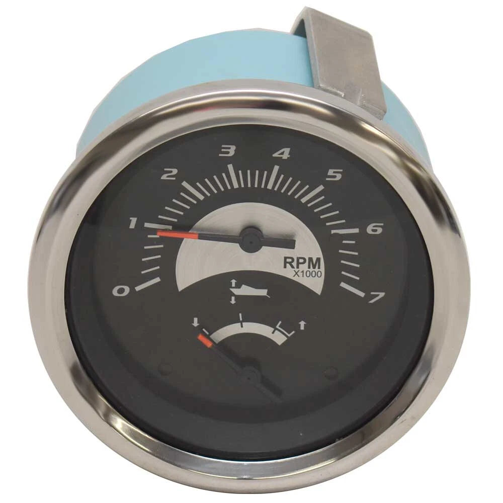 Teleflex Boat Multi-Function Gauge 71083F - Sterling Silver 3 1/4 Inch