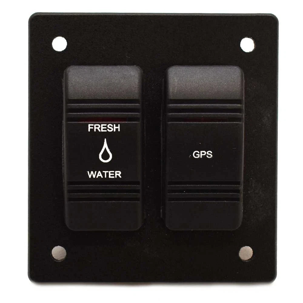 Parker Boat Switch Panel 134618 - 3 1/4 X 3 Inch Black