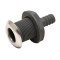 Boat Thru-Hull Fitting - Gray Nylon 1 1/8 X 5/8 Inch Barbed