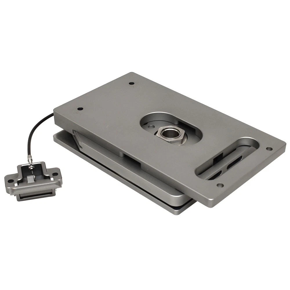 Protomet Boat Swiveling Seat Mount - 5 X 12 Inch 180 Deg Gray Anodized