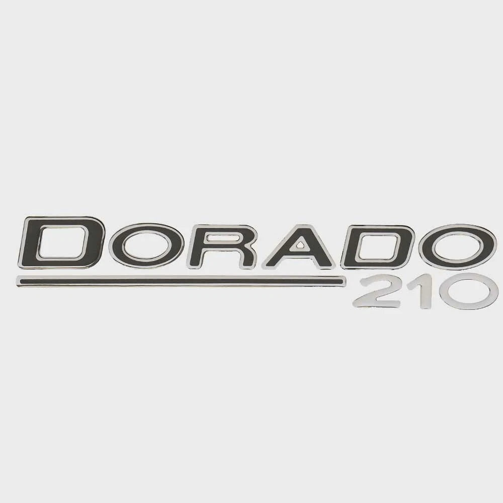 Scout Boat Raised Emblem Decal - 210 Dorado Silver Vinyl Sticker