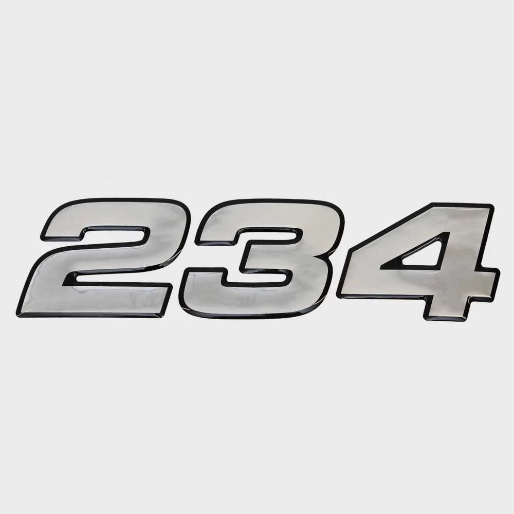 Mako Boat Raised Emblem Decal 164672 - 234 CC Black Silver Sticker
