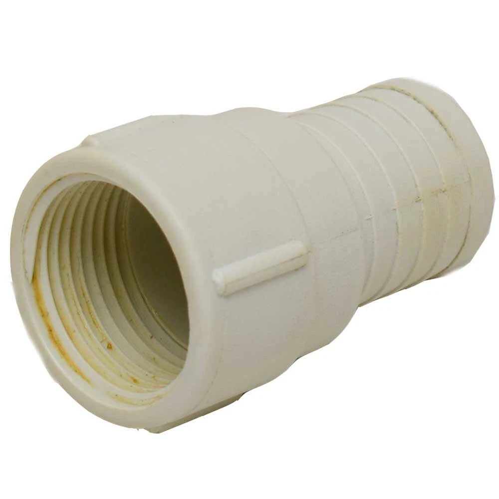 Boat Livewell Hose Fitting - 2 1/2 X 1 1/2 Inch Off White