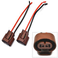 Wire Pigtail Female U 9006 HB4 Two Harness Fog Light Socket Connector Lamp
