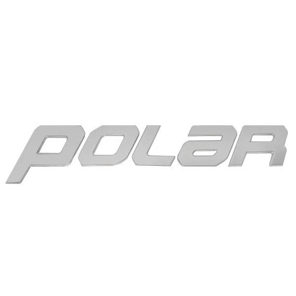 PolarKraft Boat Raised Decal - Silver Logo Emblem 32 Inch