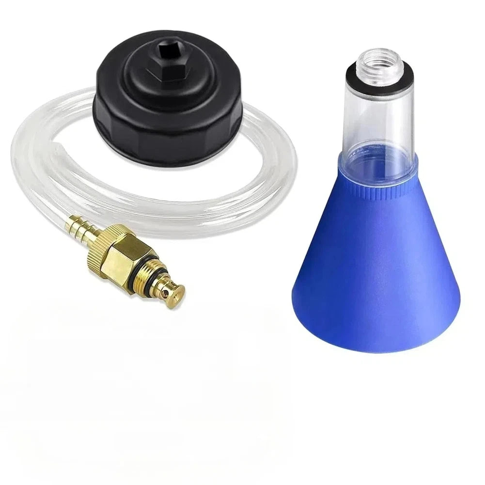 Oil Change Tool Kit with Oil Filter Wrench Drain Hose and Engine Oil Funnel