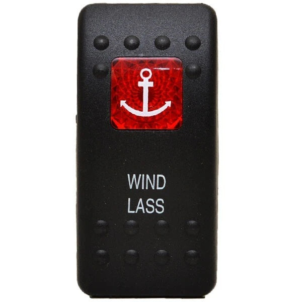 Carling Boat Rocker Switch Actuator Cover - Black Plastic WINDLASS