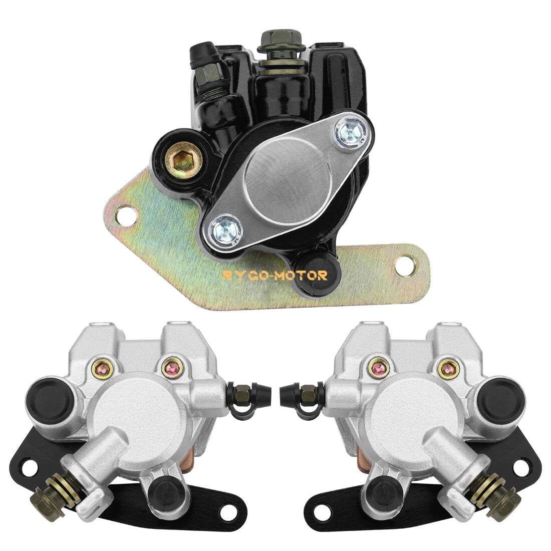 Front & Rear Brake Caliper Set for Yamaha Banshee 350 YFZ350 1990-2006 with Pads
