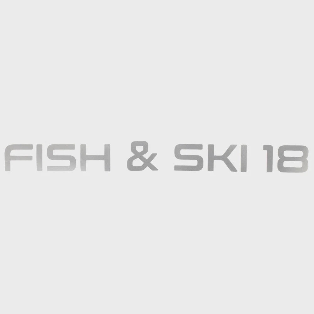 Lowe Boat Model Decal 2368827 - Fish & Ski 18 Silver Vinyl Sticker