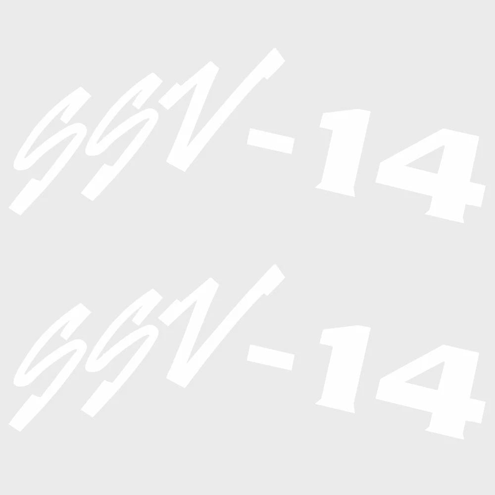 Lund Boat Model Decals - SSV-14 White Stickers (pair)