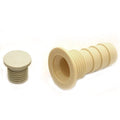 Scout Boat Drain with Plug - 3/4 Inch Plastic Off-White