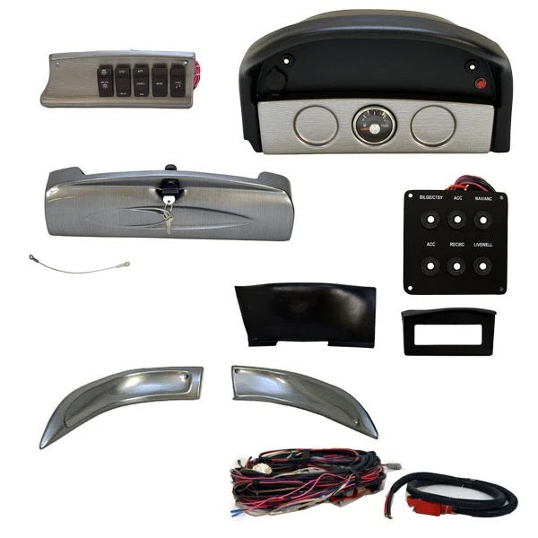 Crestliner Boat Dash Panels 20006263 - Super Hawk Black Gray (kit)