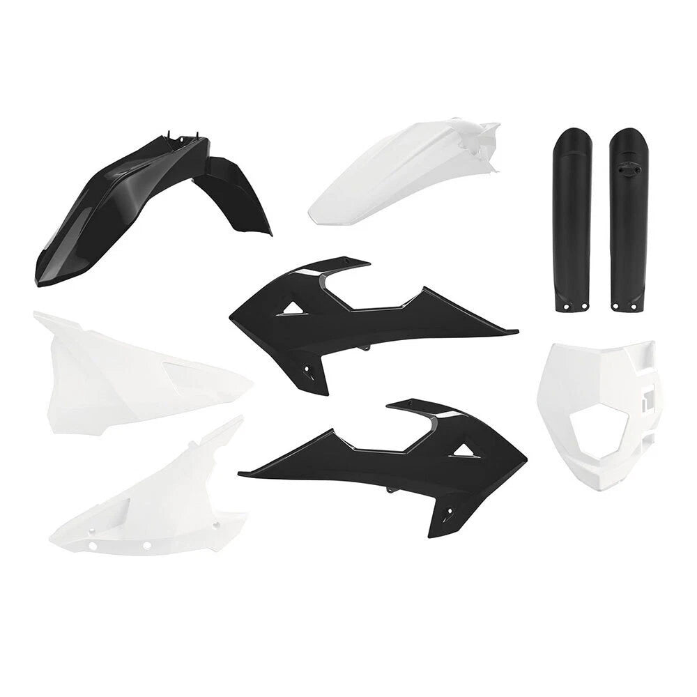 Polisport Black/White Enduro Plastic Kit for Gas EC250 2T 2018-2020
