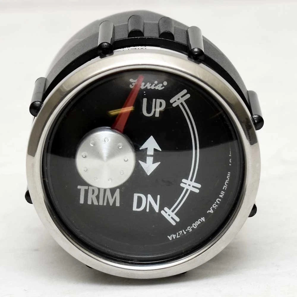 Faria Boat Trim Gauge GP5605A - Mercury 2 Inch Silver Black