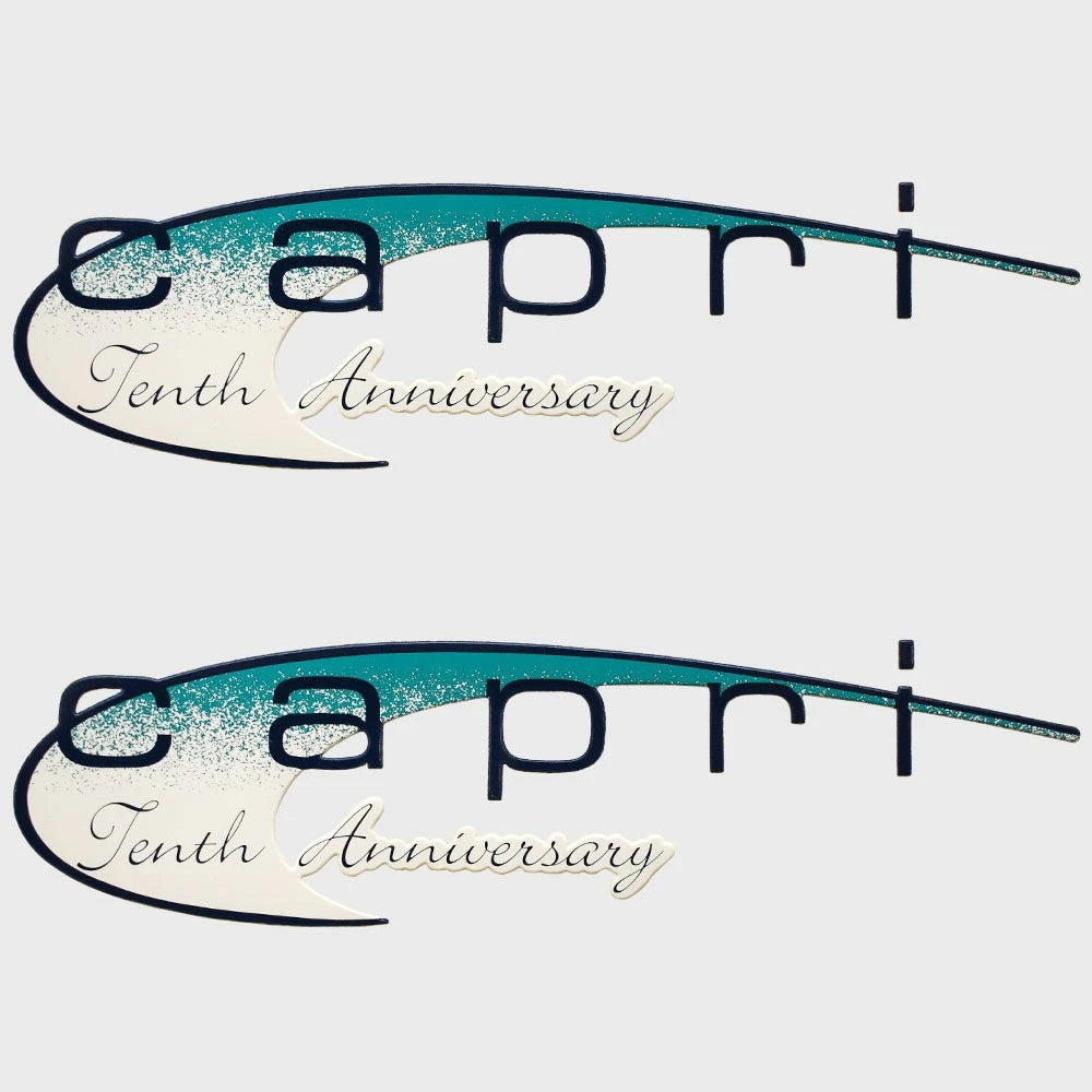 Bayliner Boat Raised Brand Decal - 2050 Capri Stickers (pair)