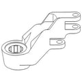 John Deere STEERING ARM RH L57016 7500,7405,6605,6603, 6520L, 65