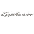 Ski Centurion Boat Raised Decal - Typhoon Metallic Silver Sticker