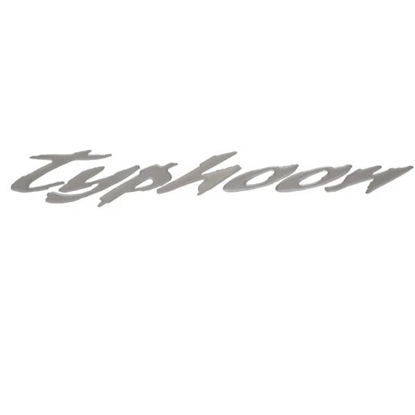 Ski Centurion Boat Raised Decal - Typhoon Metallic Silver Sticker