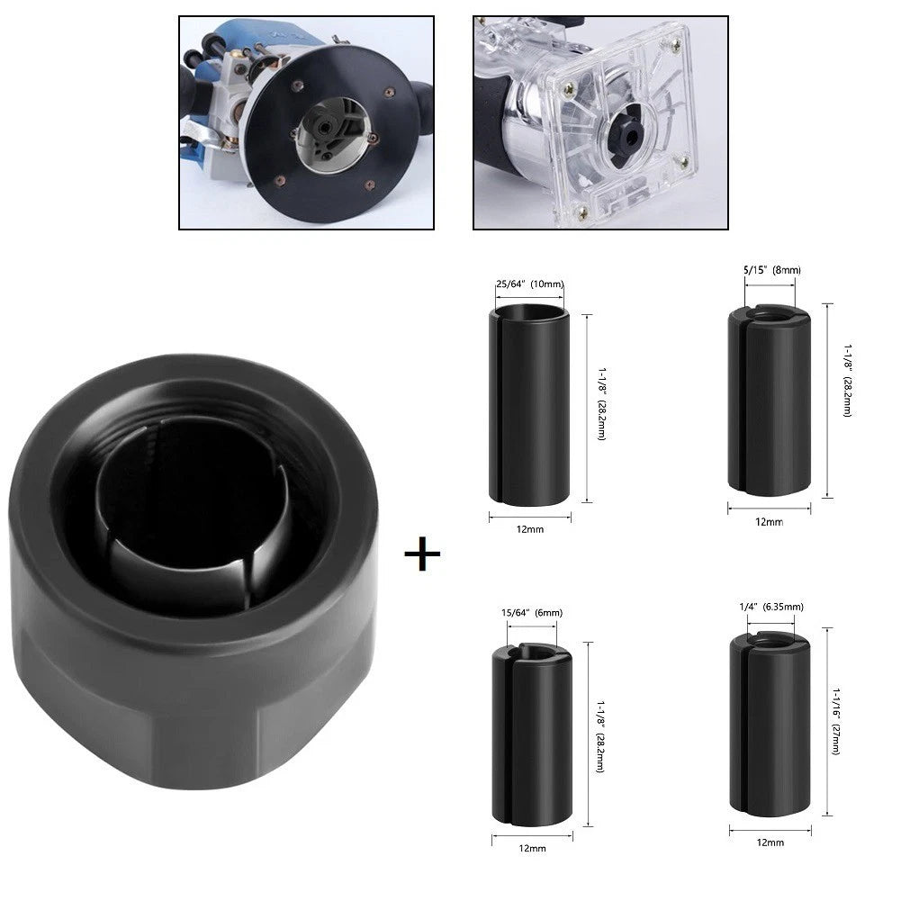 Collet Chuck Adapter Power Tools 12*10mm 12*6.35mm 12*6mm 12*8mm Collet
