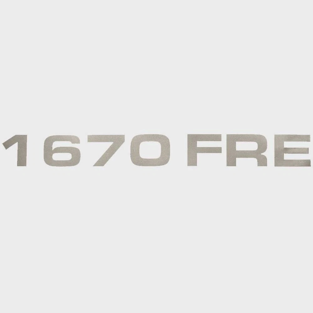 Tahoe Pontoon Boat Decal 085061PM - 1670 FRE 10 5/8 Inch Pewter