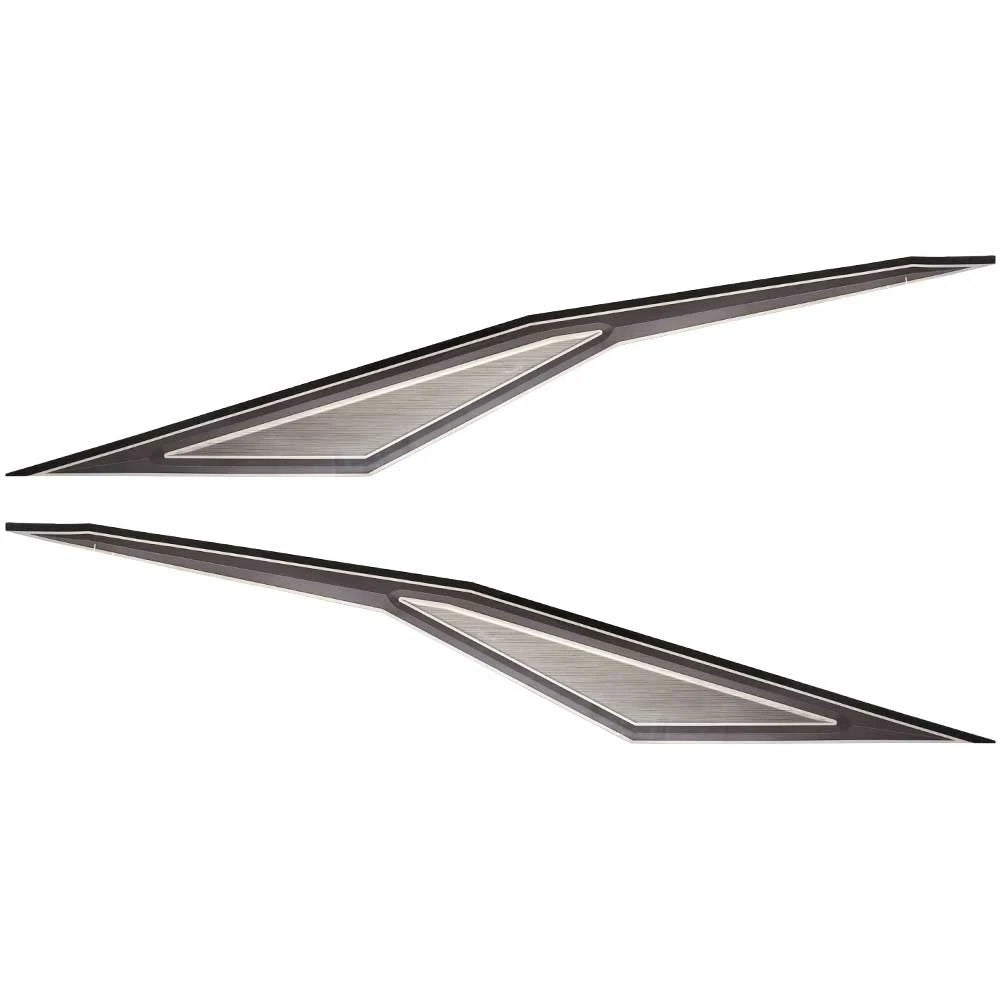 Stingray Boat Hull Graphic Decals - Gray Black Stickers (set of 2)