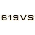 Ranger Boat Raised Decal 7605543 - Black - Gold 9 X 1 1/2 Inch 619VS