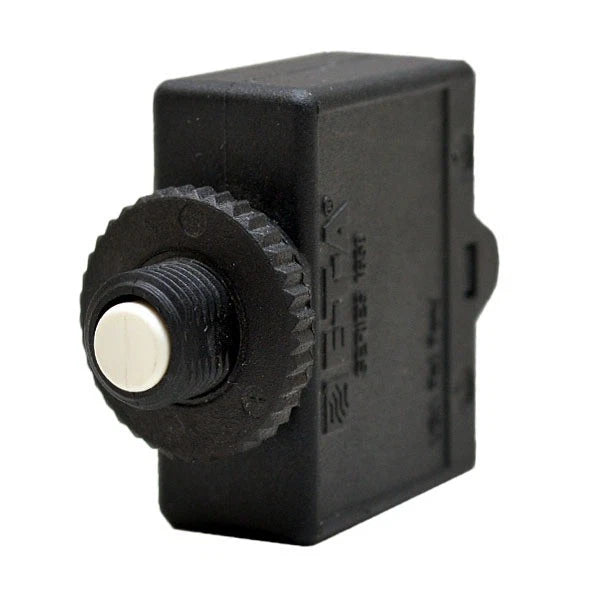 Eta 1656 Series Standard White Plastic Boat 6 Amp Push to Reset Button Breaker