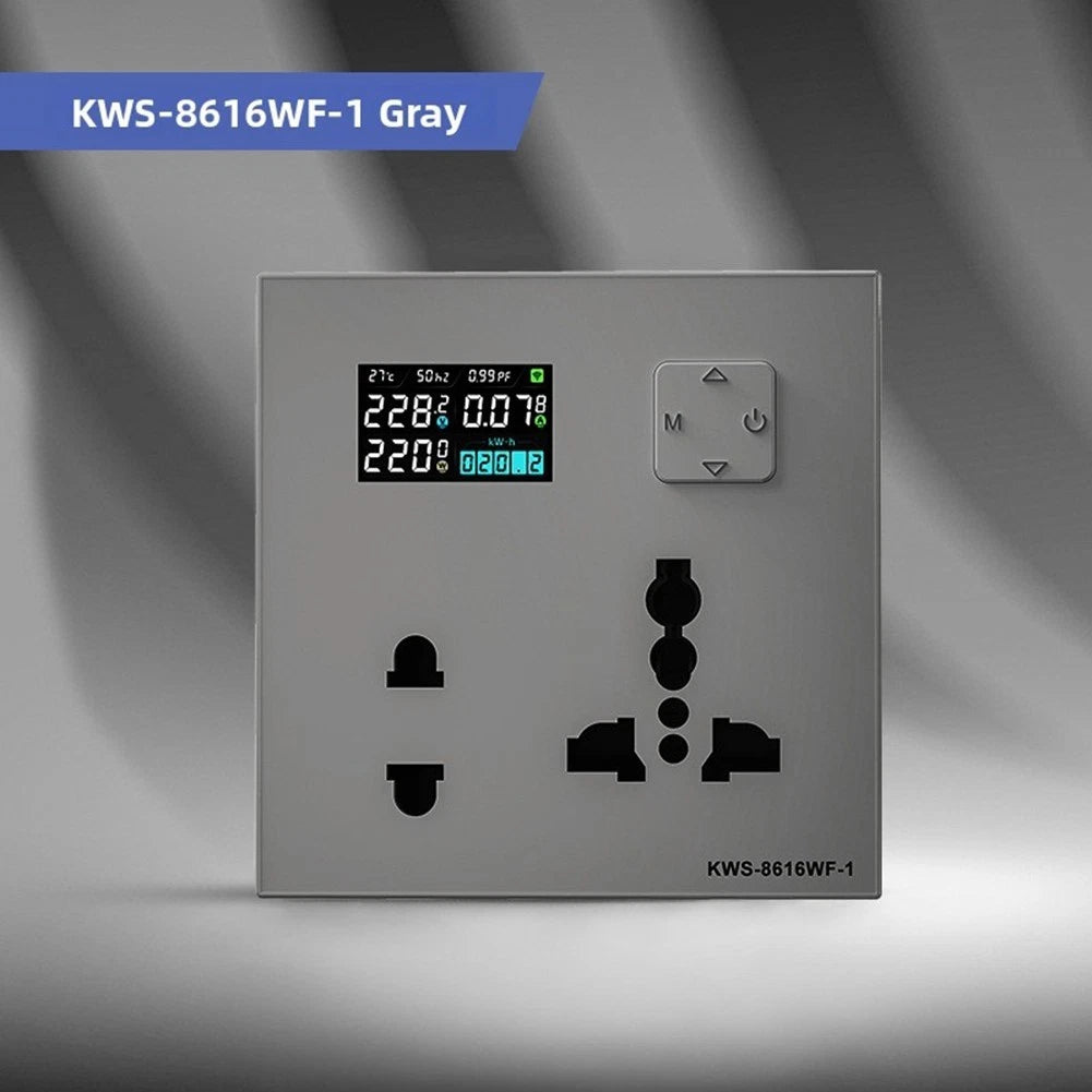 Forgraffiti AC85-290V 86mm WiFi Socket 16A Multi-Function Electricity Meter