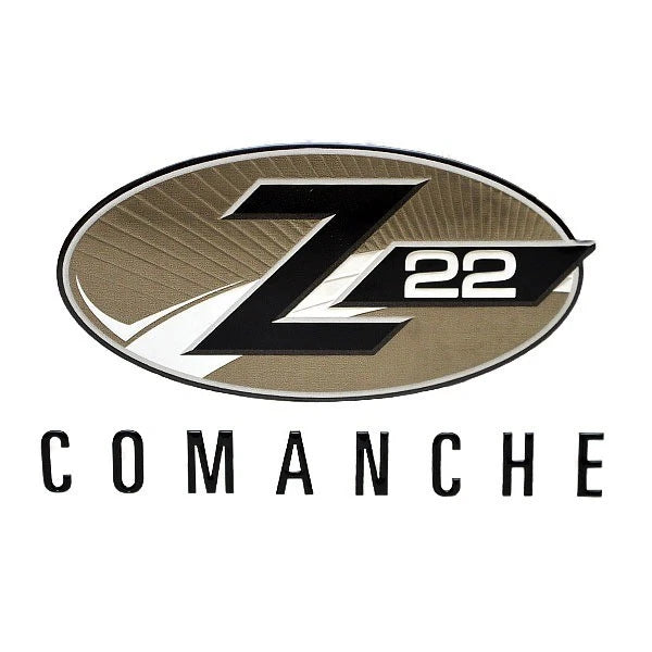 Ranger Boat Raised Brand Emblem Decal 7604277 - Z522 Comanche Silver Black