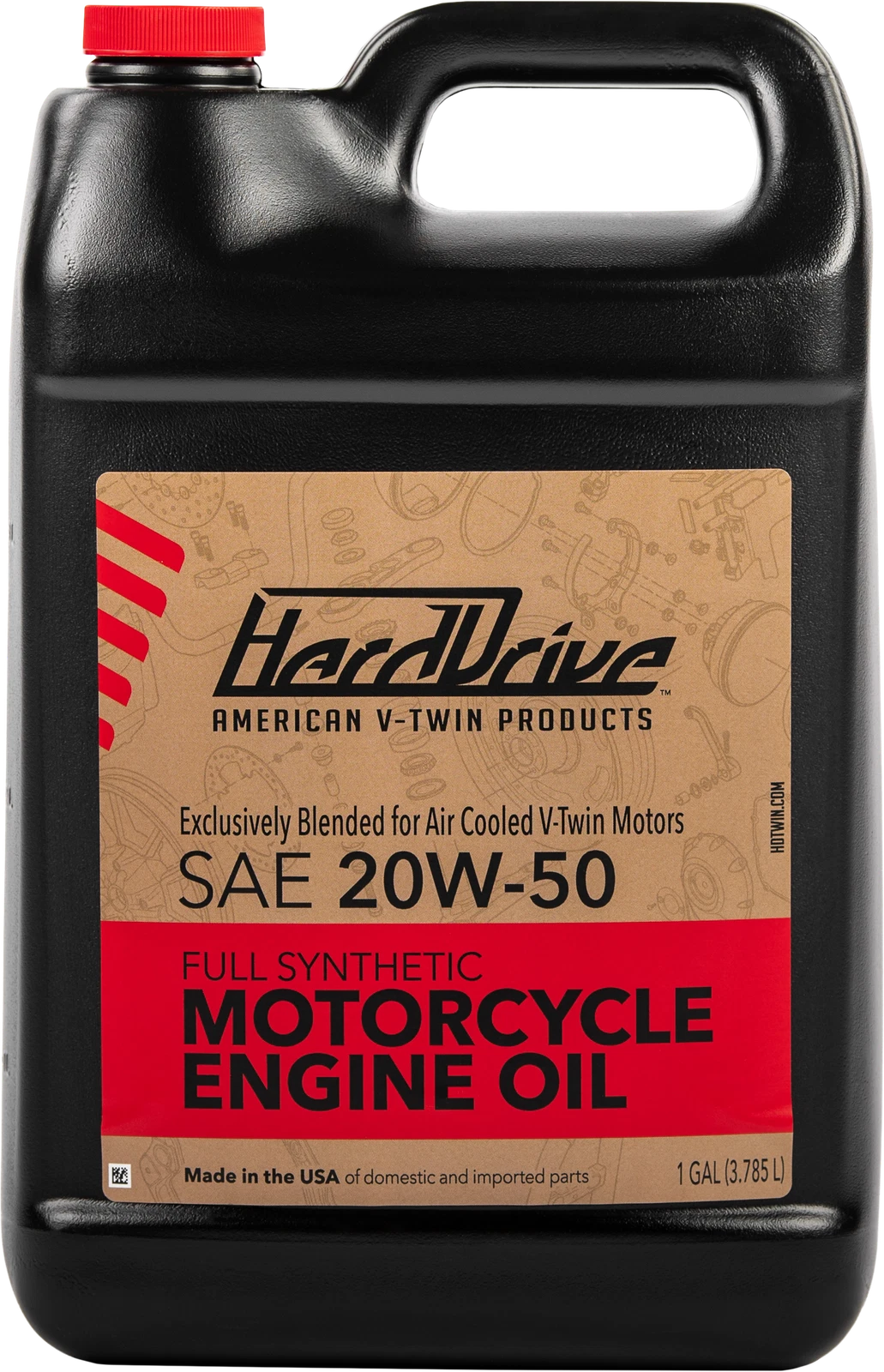 HARDDRIVE Full Synthetic V-Twin Engine Oil 20W-50 for Harley Davidson 2000-2023